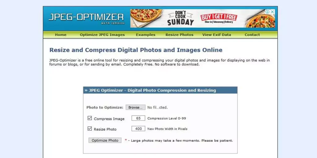 Online tools to reduce the size of photos on the phone 3