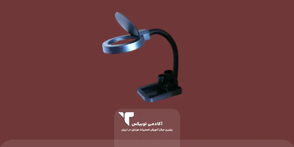 ذره بین رومیزی JJS A808 دارای نور مهتابی