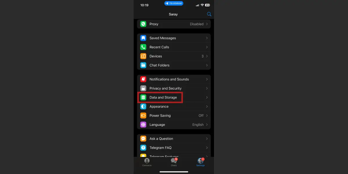 وصل شدن آیفون به تلگرام با پروکسی